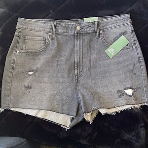 Wild fable washed black jean shorts